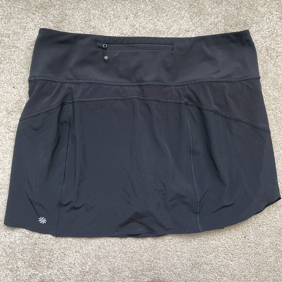Athleta Skort Women Medium Black Run With it 14” Athletic Pickleball Tennis Golf - Picture 7 of 7